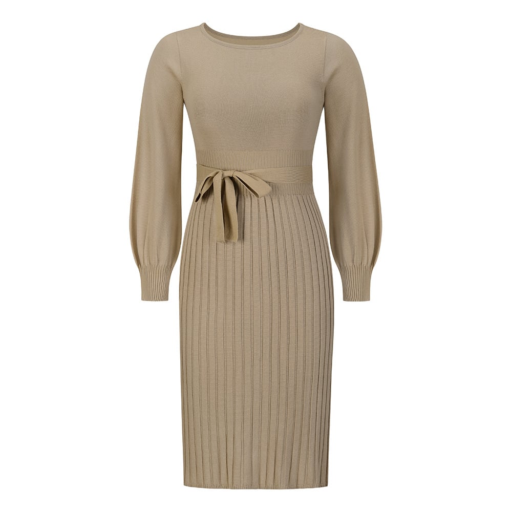 Women’s Pleated Midi Dress – Elegant Everyday Style