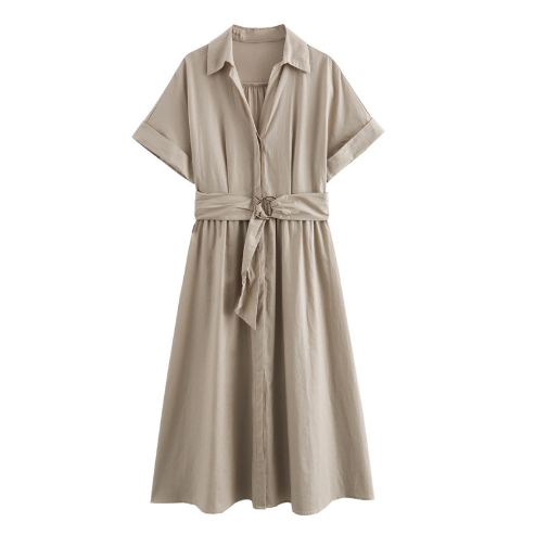 Women's Belted Shirt Dress – Lightweight Summer Style