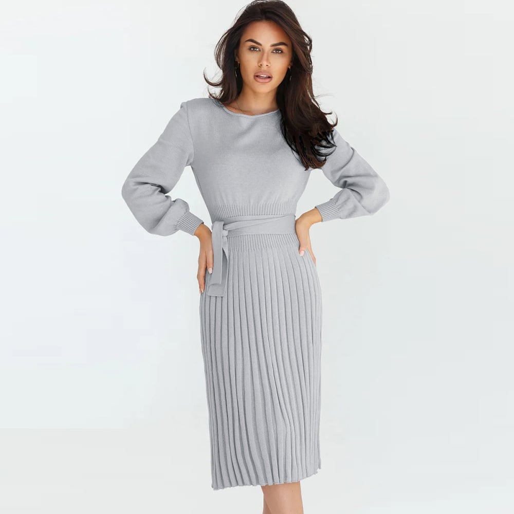 Women’s Pleated Midi Dress – Elegant Everyday Style
