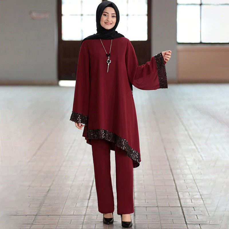 Modest Muslim Dress Set For Women – Loose Fit Plus Size