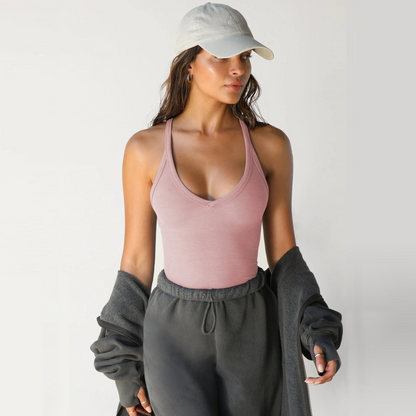 Ribbed Knit Cropped Tank Top For Women – Slim Fit