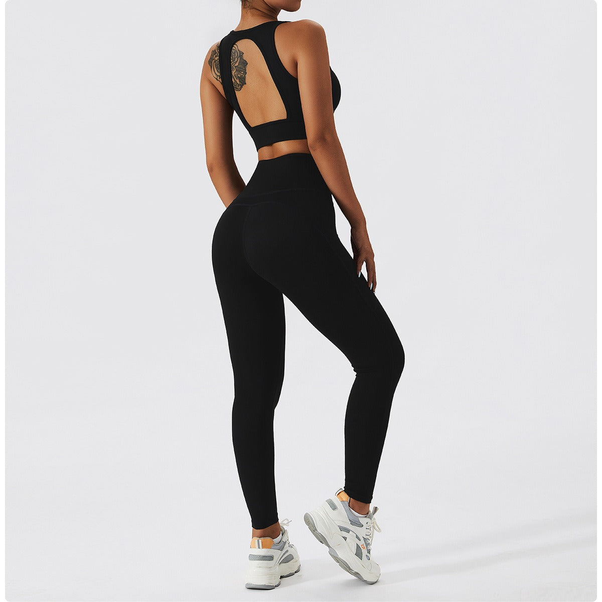 Women’s Seamless Running Set – Wireless Support & Tights