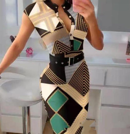 Sleeveless Button Front Midi Dress With Belt