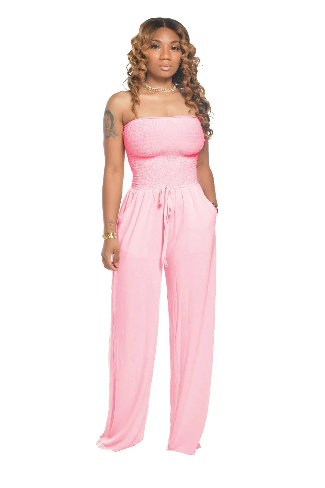 Women’s Wide-Leg Jumpsuit With Square Neckline
