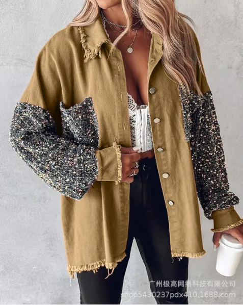 Women’s Off-Shoulder Plaid Top – Loose Long Sleeve