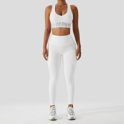 Women’s Seamless Running Set – Wireless Support & Tights