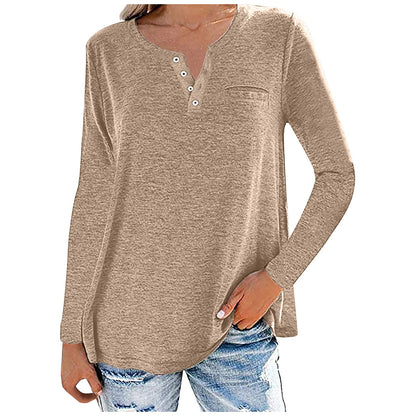Cotton Blend Casual Women’s Top – Plain Everyday Tee