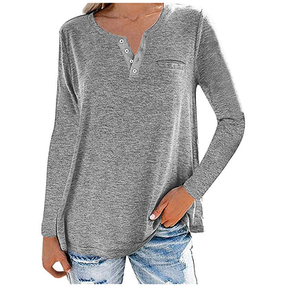 Cotton Blend Casual Women’s Top – Plain Everyday Tee