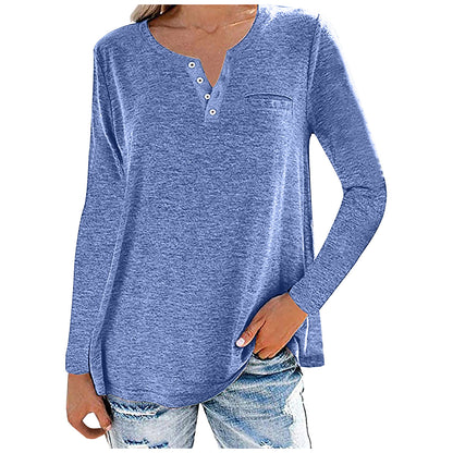 Cotton Blend Casual Women’s Top – Plain Everyday Tee