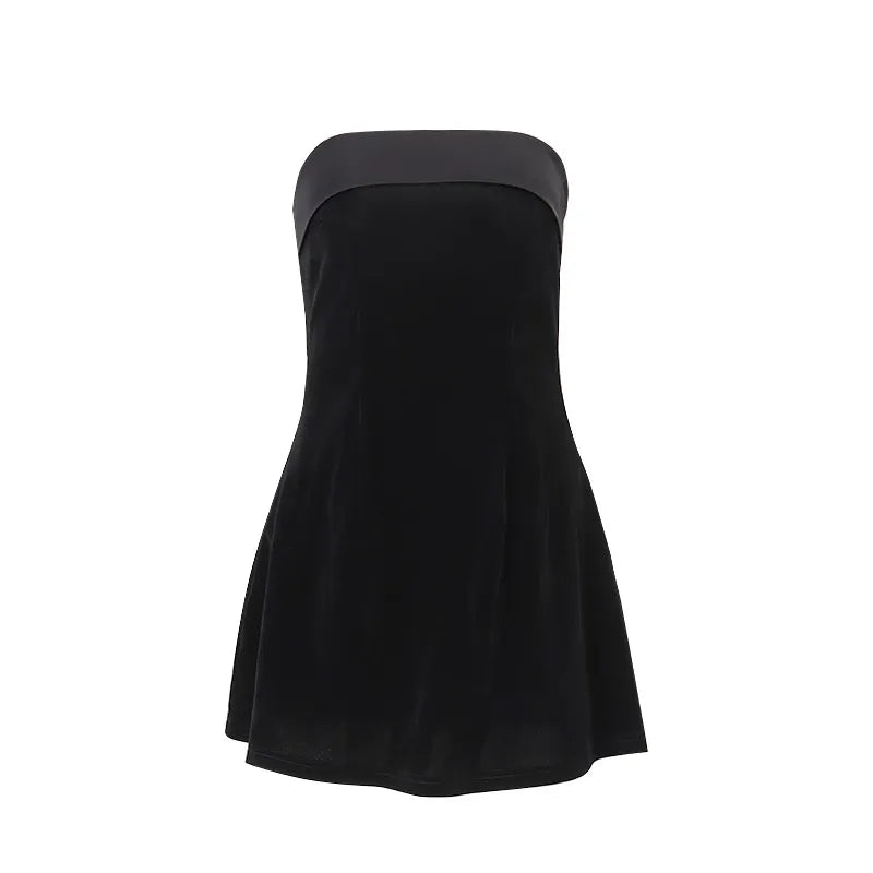 Backless Off-Shoulder Tube Top Mini Dress For Women