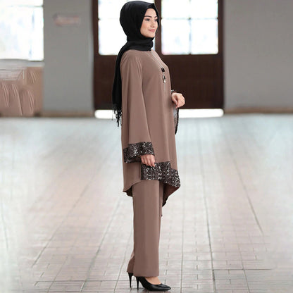 Modest Muslim Dress Set For Women – Loose Fit Plus Size