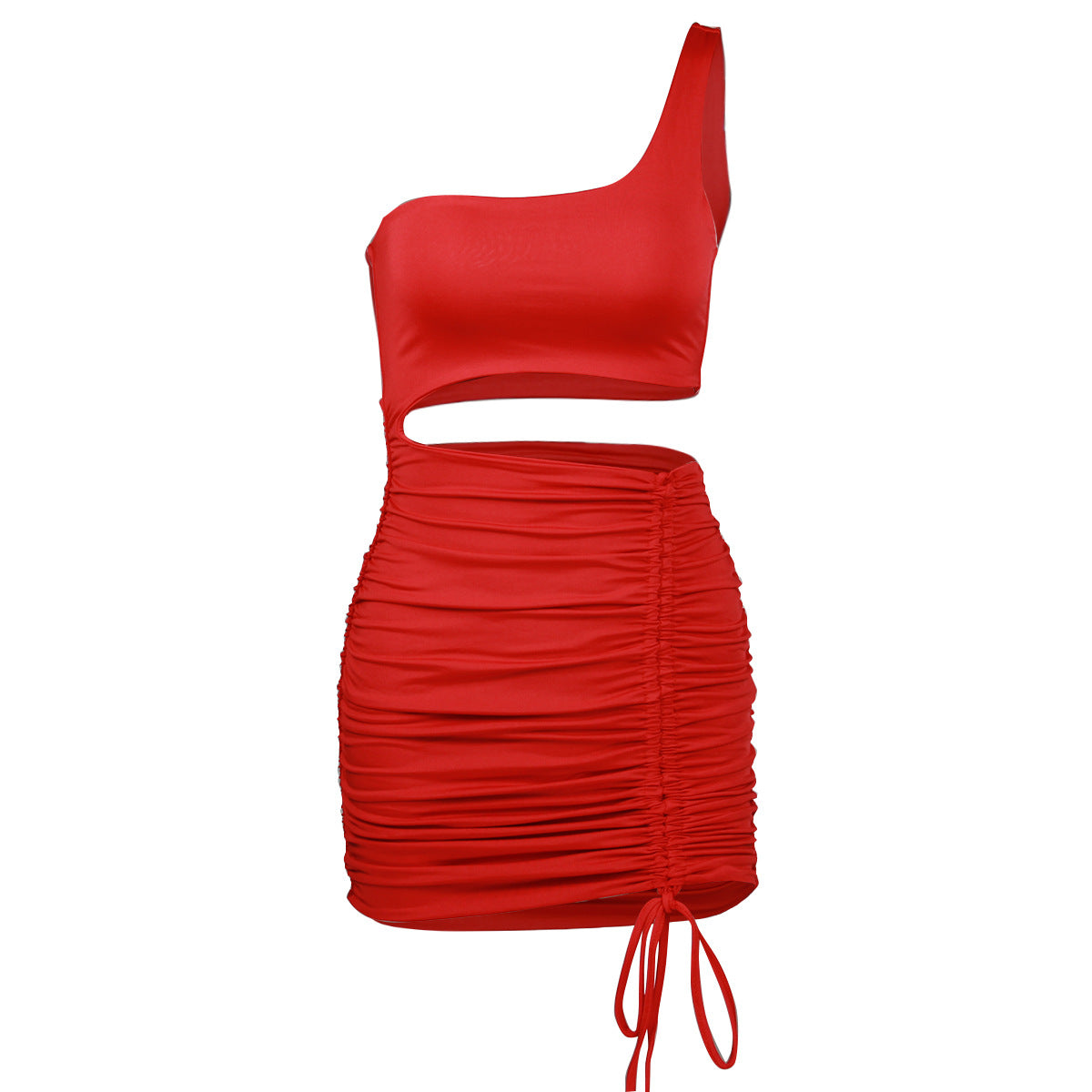 Women’s Cutout Ribbon Bodycon Dress High Waist
