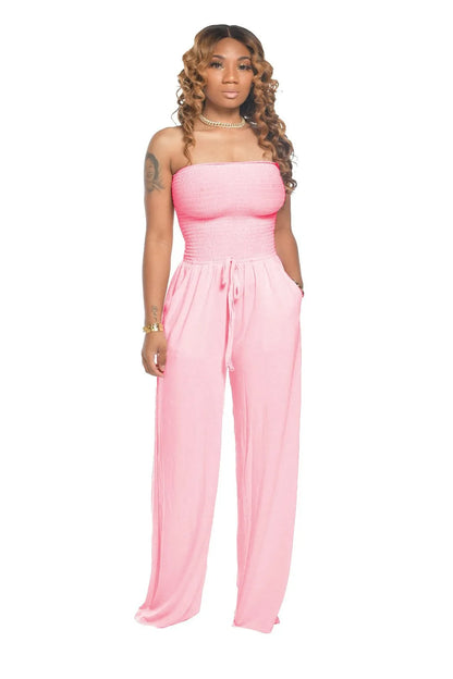 Women’s Wide-Leg Jumpsuit With Square Neckline