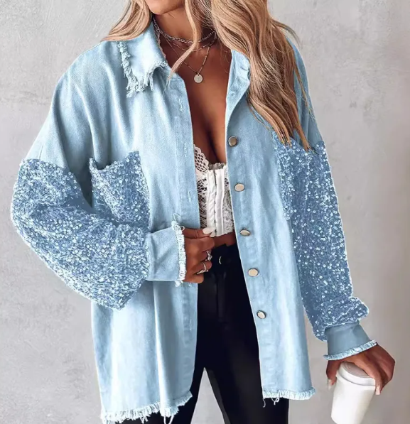 Women’s Off-Shoulder Plaid Top – Loose Long Sleeve