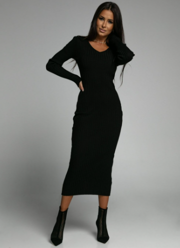 Cotton Bodycon Autumn Dress for Women