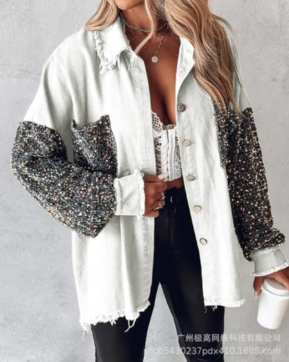Women’s Off-Shoulder Plaid Top – Loose Long Sleeve