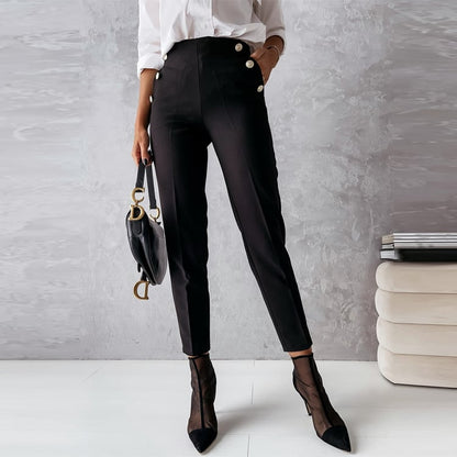 Women’s High Waist Slim Tapered Casual Pants