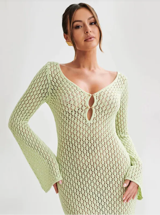 Women’s Solid Beach Cover Up Dress