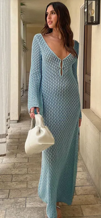 Women’s Solid Beach Cover Up Dress