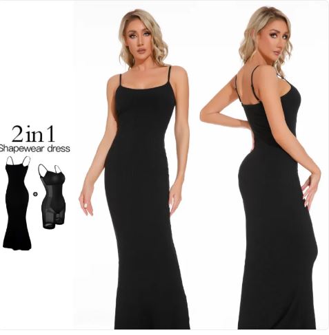 Women’s Shaping Corset Jumpsuit Dress With Long Skirt
