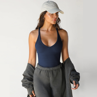 Ribbed Knit Cropped Tank Top For Women – Slim Fit