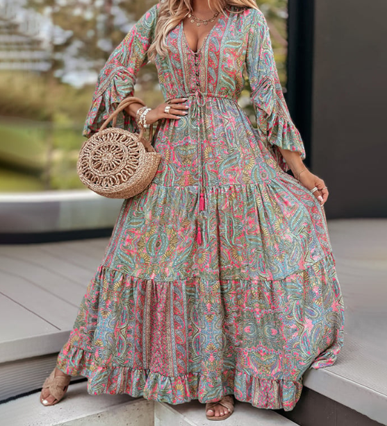 Women’s Floral Beach Vacation Dress – Lightweight