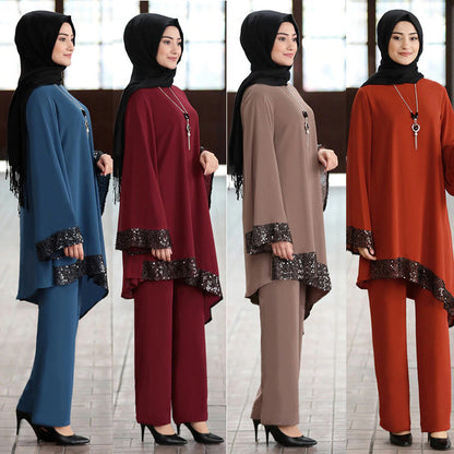 Modest Muslim Dress Set For Women – Loose Fit Plus Size