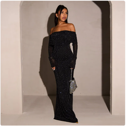 Women’s Sequin Off-Shoulder Bodycon Party Dress