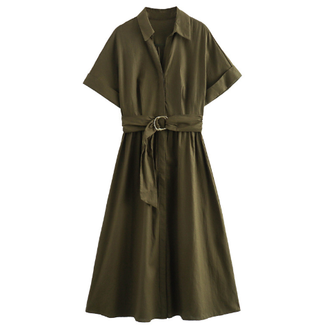 Women's Belted Shirt Dress – Lightweight Summer Style