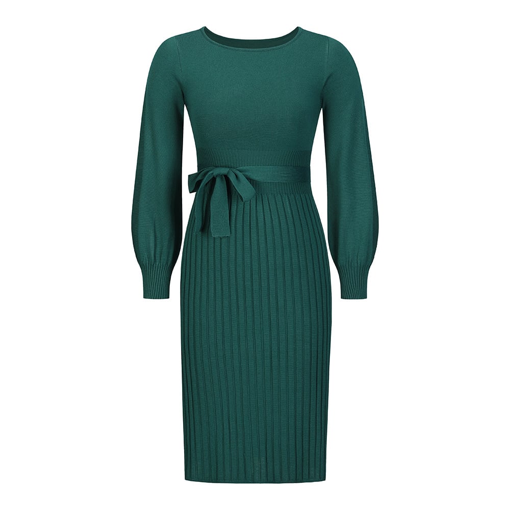 Women’s Pleated Midi Dress – Elegant Everyday Style