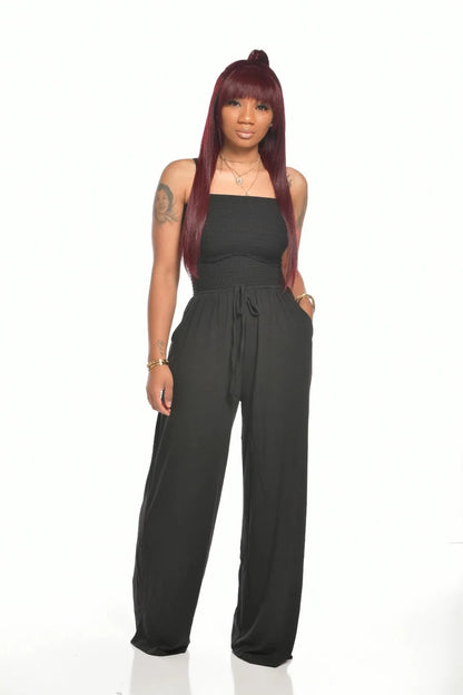 Women’s Wide-Leg Jumpsuit With Square Neckline