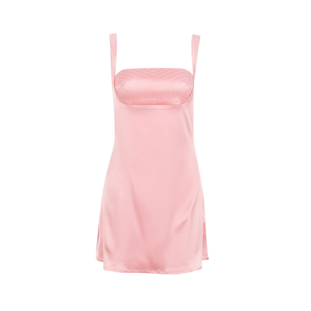 Women’s Lace Back Mini Dress – Sexy Sling Style