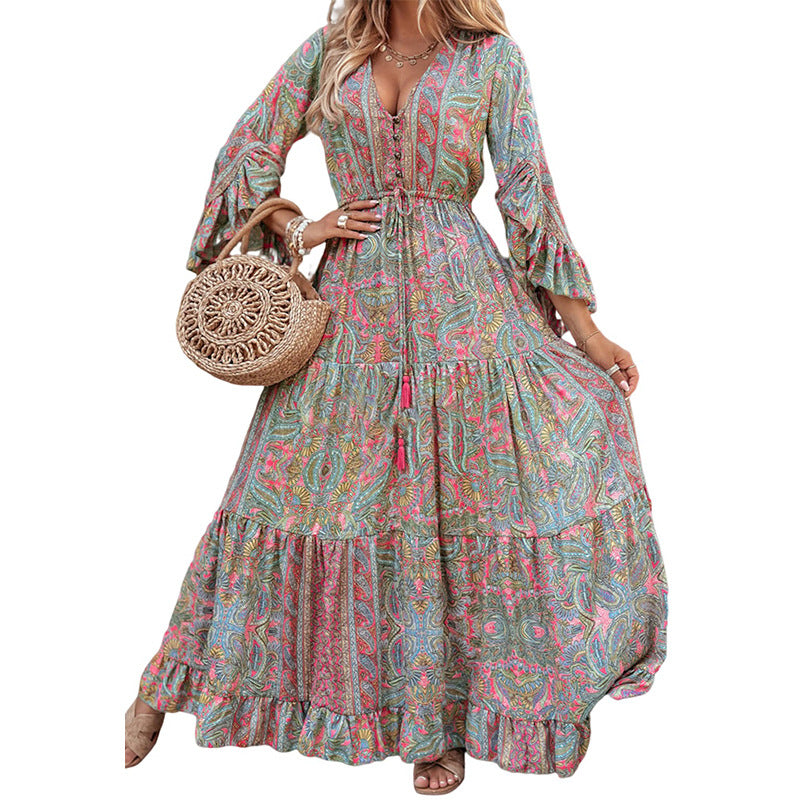 Women’s Floral Beach Vacation Dress – Lightweight
