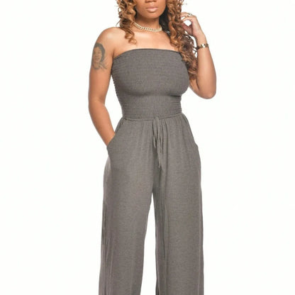 Women’s Wide-Leg Jumpsuit With Square Neckline