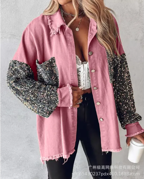 Women’s Off-Shoulder Plaid Top – Loose Long Sleeve