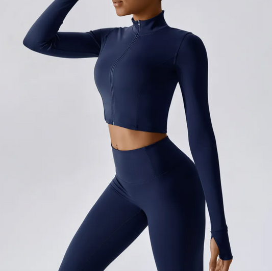 Women’s Zip Running Jacket for Outdoor Workouts