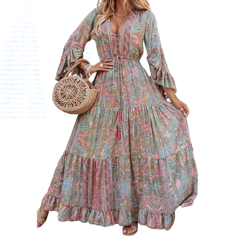 Women’s Floral Beach Vacation Dress – Lightweight