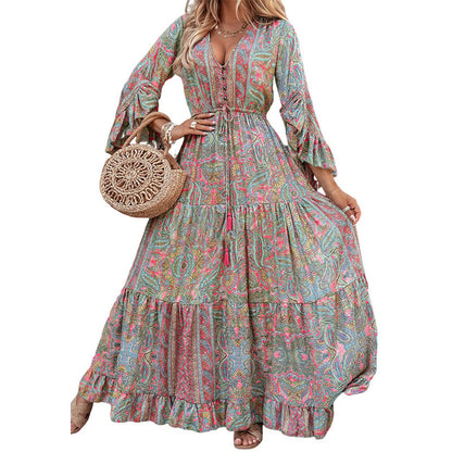 Women’s Floral Beach Vacation Dress – Lightweight