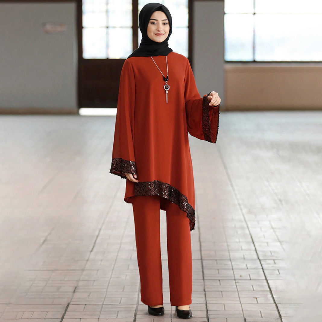 Modest Muslim Dress Set For Women – Loose Fit Plus Size