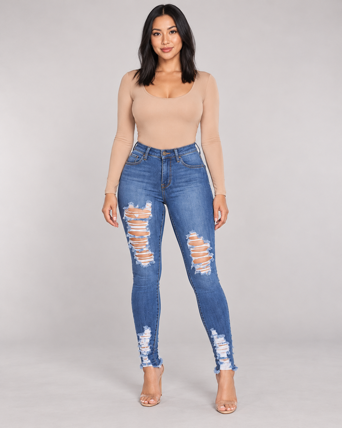 Dark Blue jeans front view