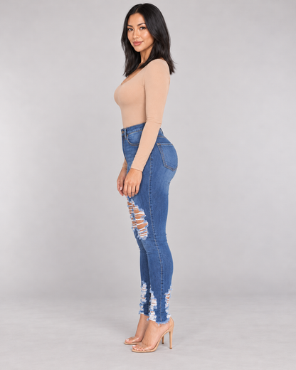 Dark Blue jeans side view