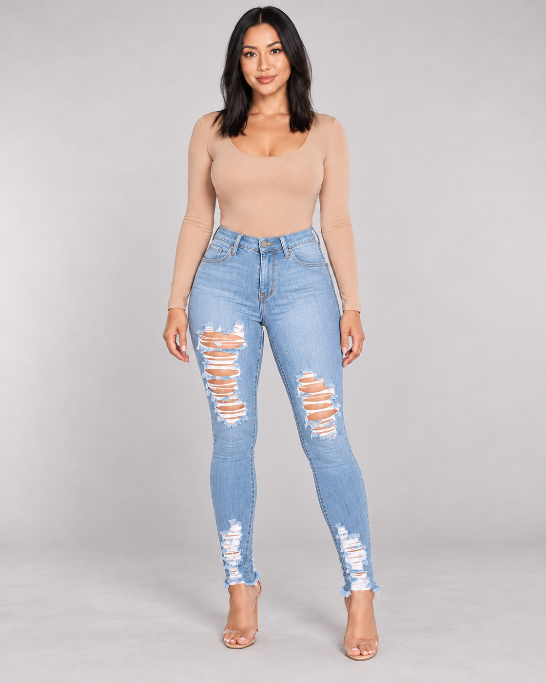 Light Blue jeans front view