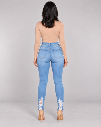 Light Blue jeans back view